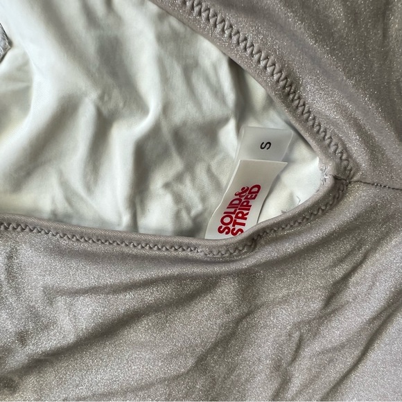 Solid and striped x revolve metallic one piece swimsuit - Picture 5 of 5